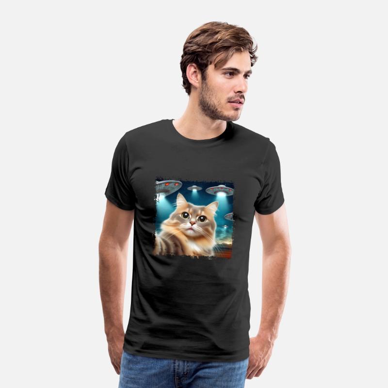 Cat taking a UFO selfie