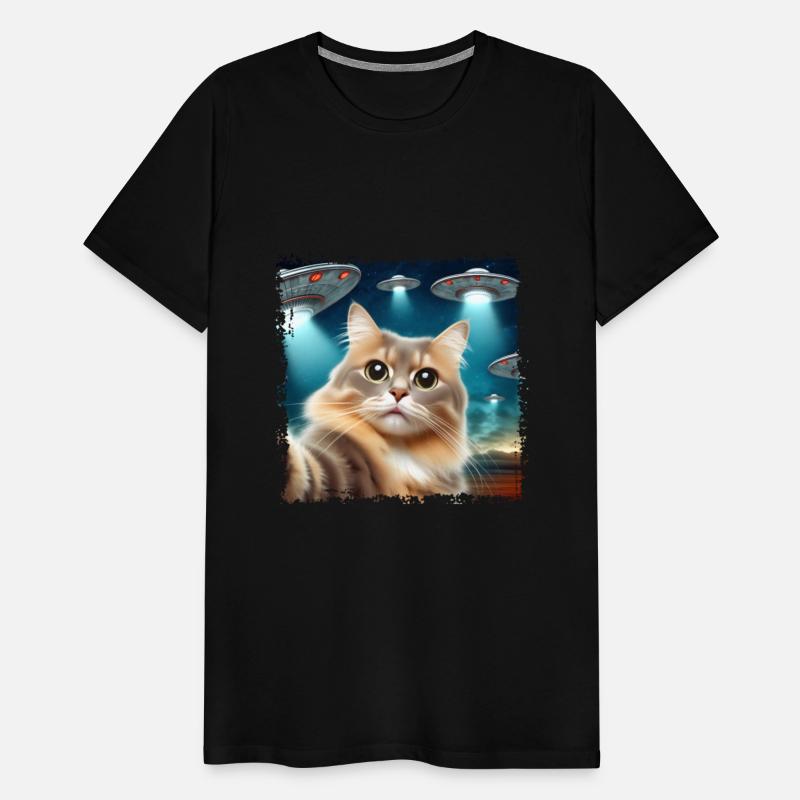 Cat taking a UFO selfie