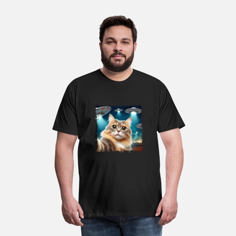 Cat taking a UFO selfie