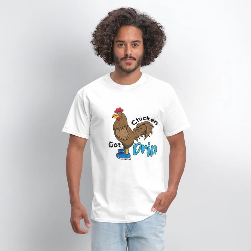 Chicken With Shoes Brown Blue DRIP