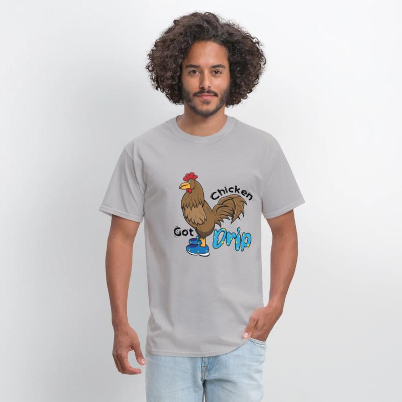 Chicken With Shoes Brown Blue DRIP
