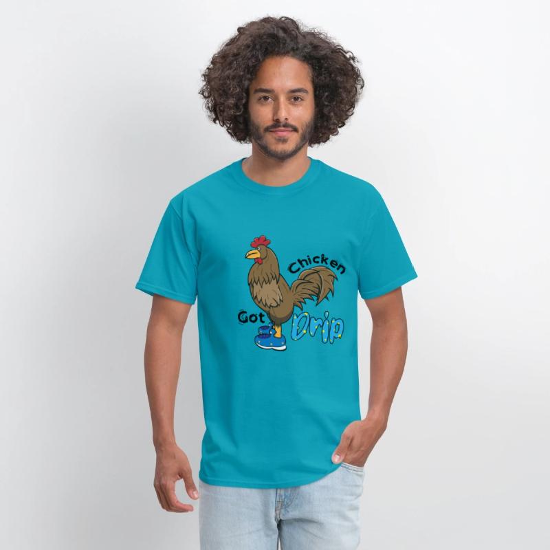 Chicken With Shoes Brown Blue DRIP