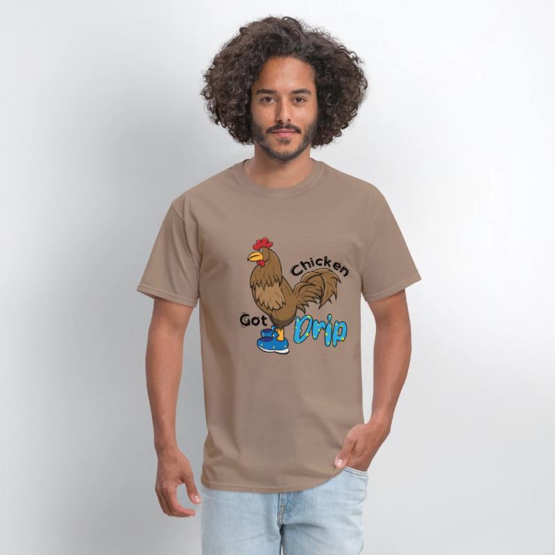 Chicken With Shoes Brown Blue DRIP