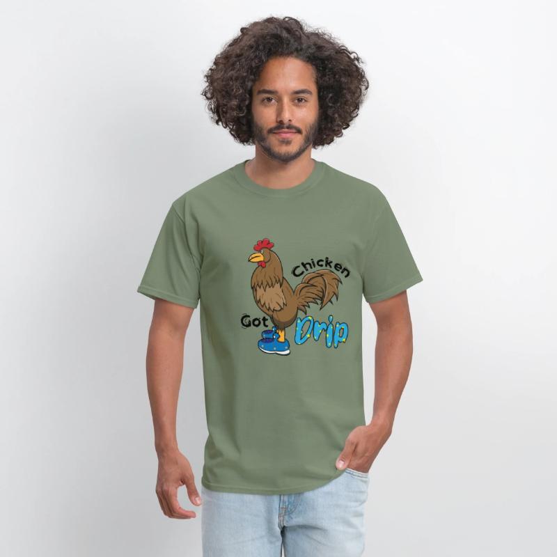 Chicken With Shoes Brown Blue DRIP