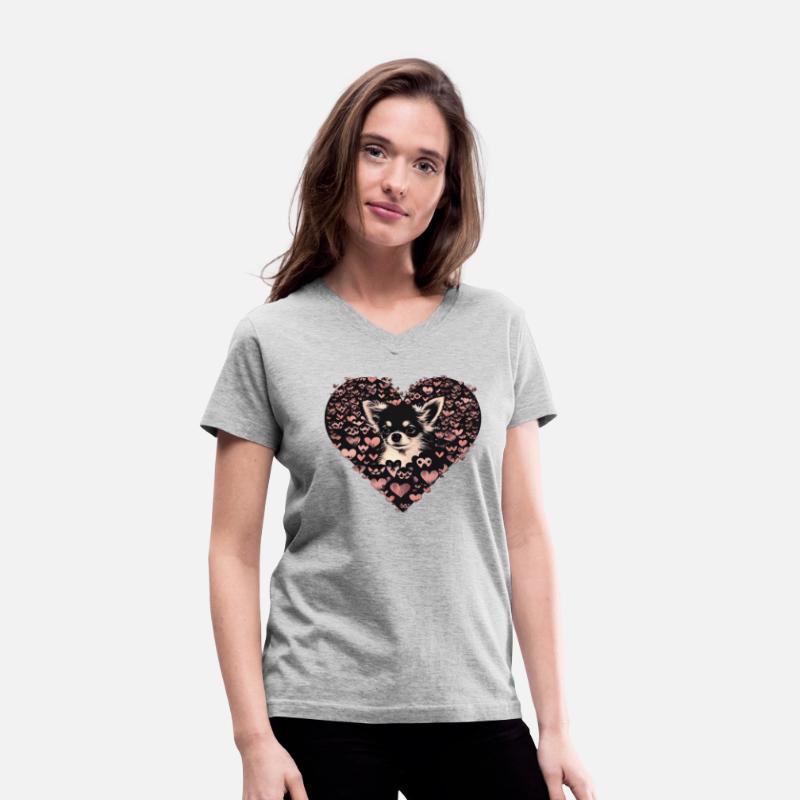 Chihuahua - Cute Dog Puppy Hearts Pink Girlie Rosa