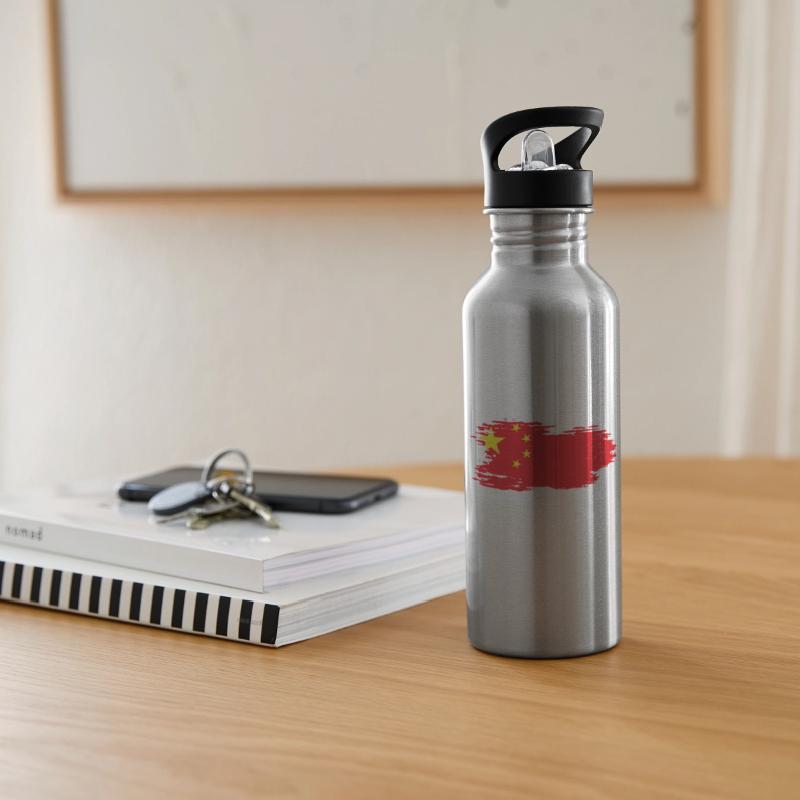 China - national flag, brush effect