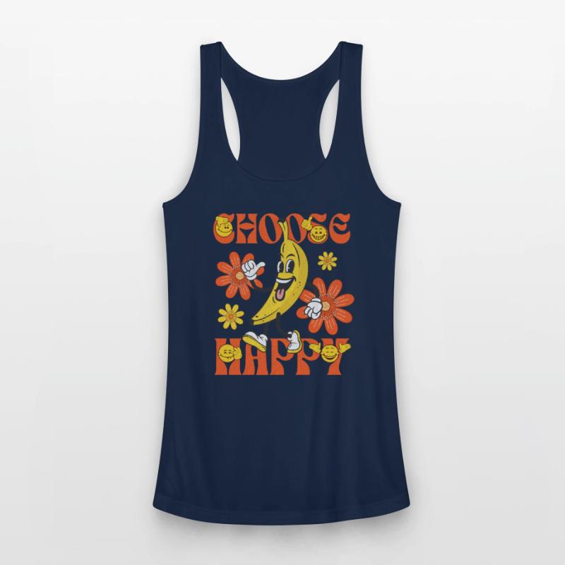 Choose Happy Retro Banana Mascot