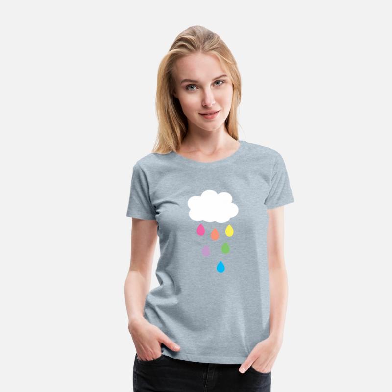 Cloud With Rainbow Raindrops