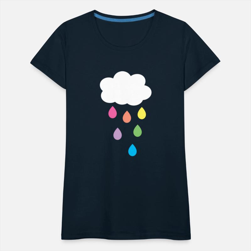 Cloud With Rainbow Raindrops