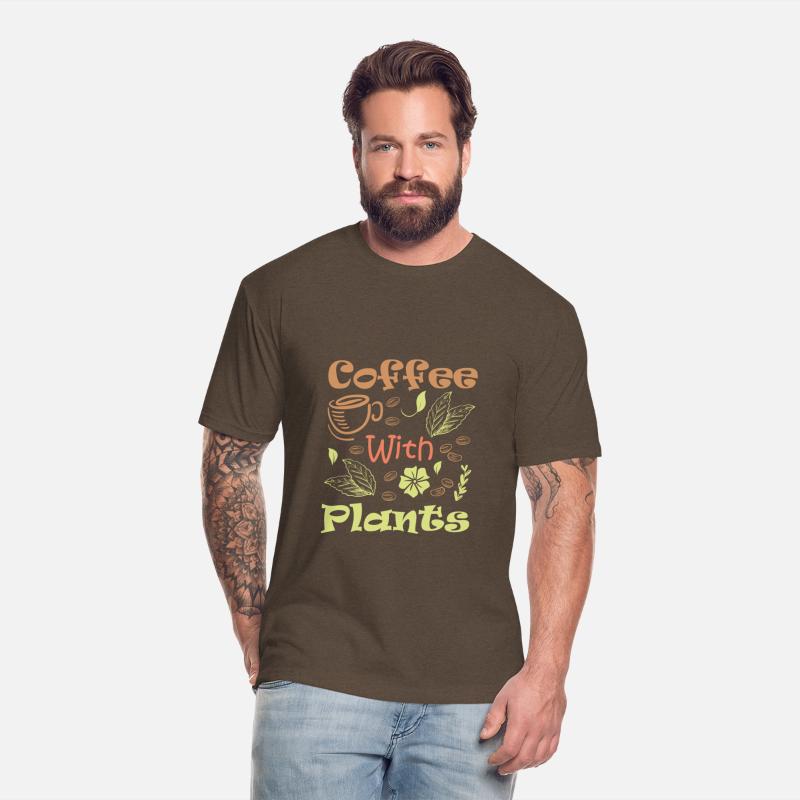 Cofee with green plants