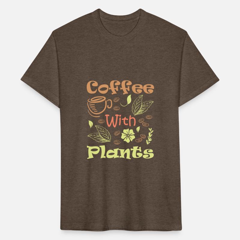 Cofee with green plants