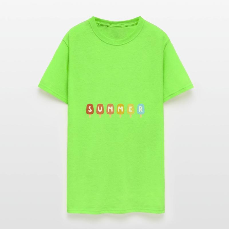 Colorful ICE CREAM STICKS with SUMMER Word