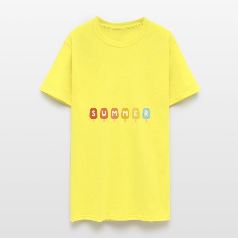 Colorful ICE CREAM STICKS with SUMMER Word