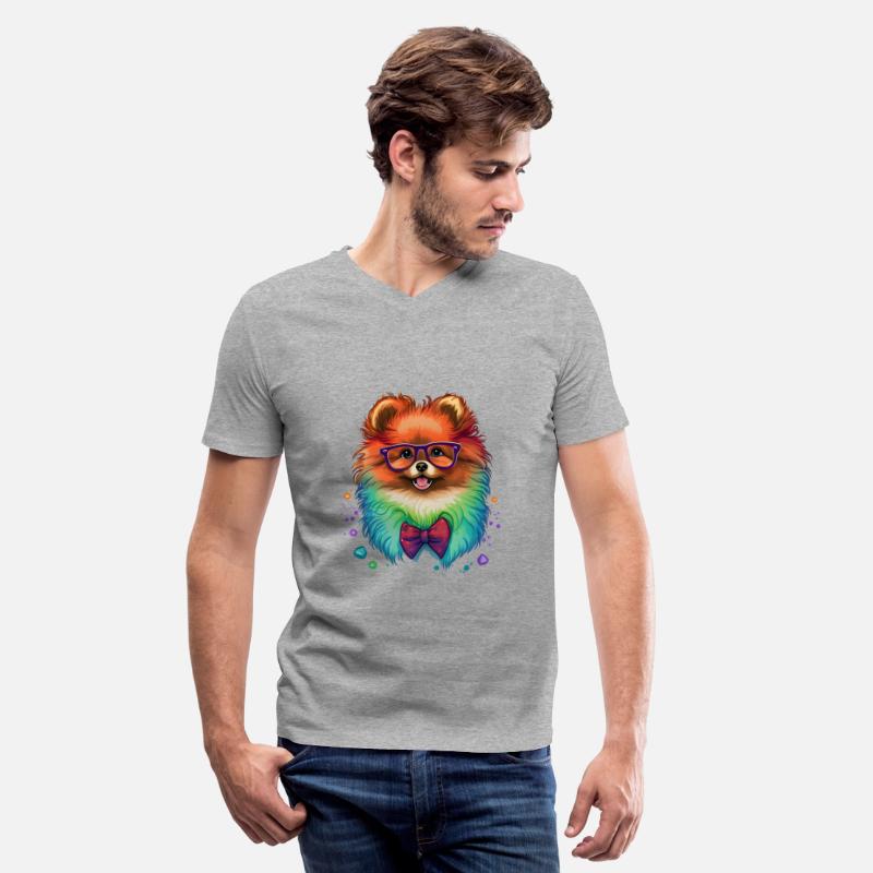 Colorful Kawaii Pomeranian Hipster