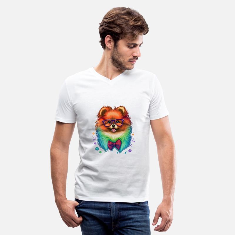Colorful Kawaii Pomeranian Hipster
