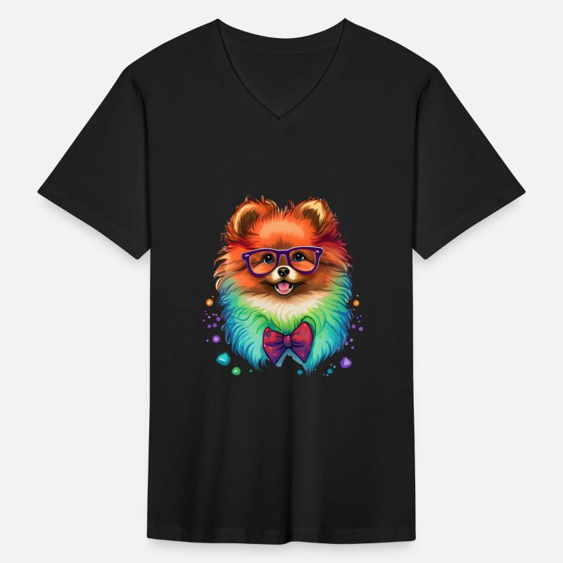 Colorful Kawaii Pomeranian Hipster
