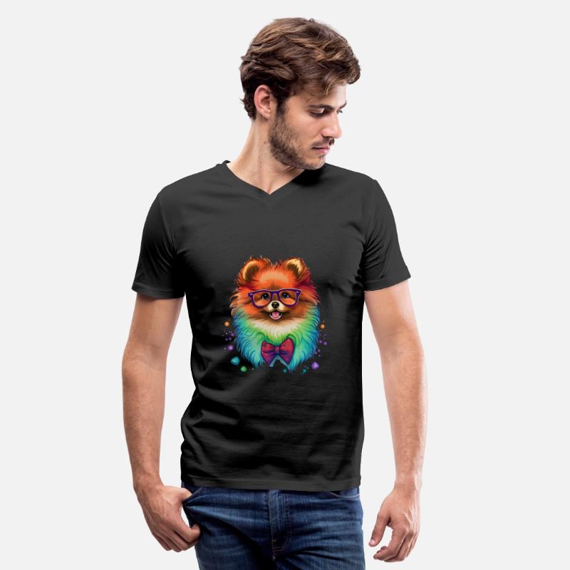 Colorful Kawaii Pomeranian Hipster