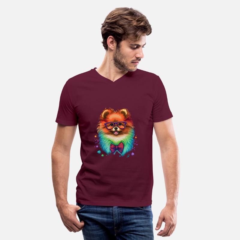 Colorful Kawaii Pomeranian Hipster