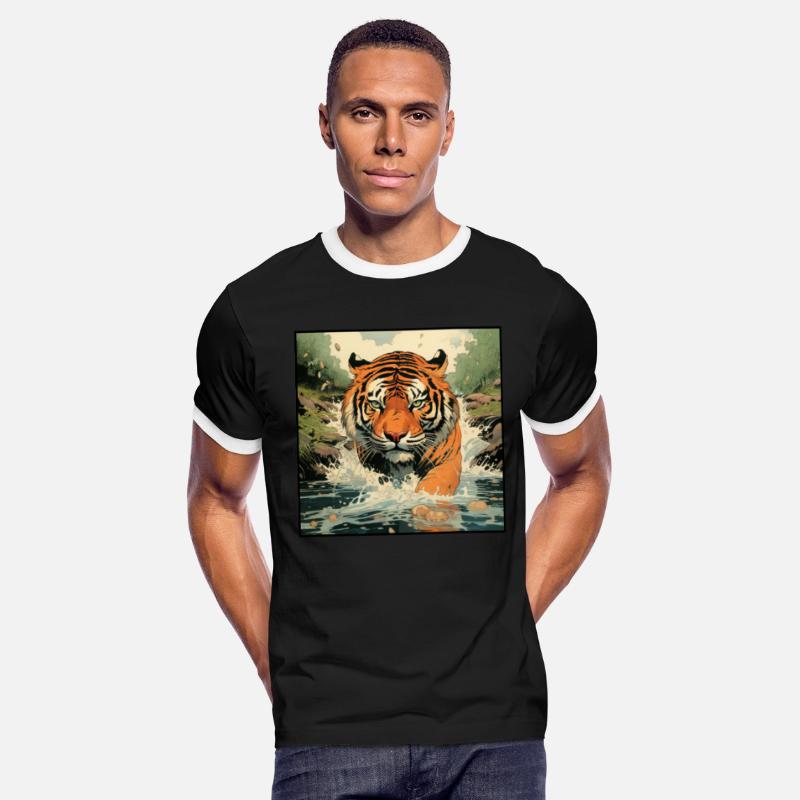 Colorful Tiger Cartoon Vintage Bengals