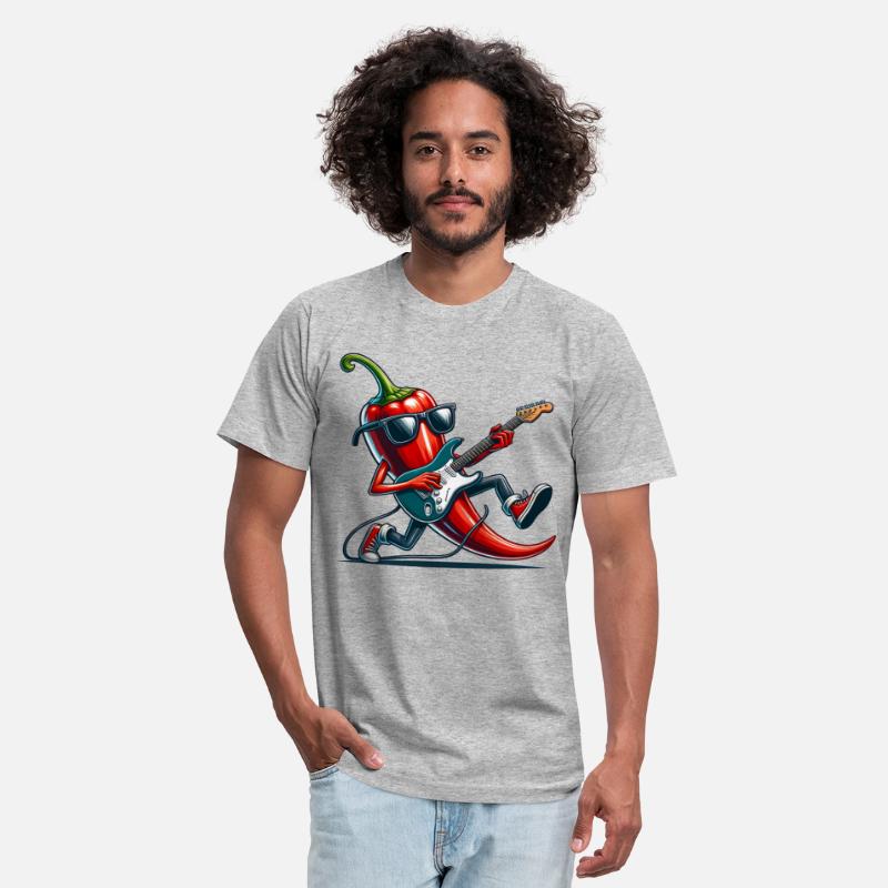 Cool Chili Pepper Playing Electric Guitar