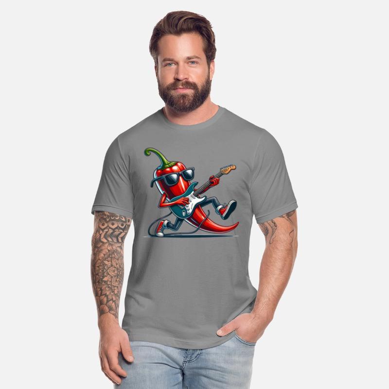 Cool Chili Pepper Playing Electric Guitar