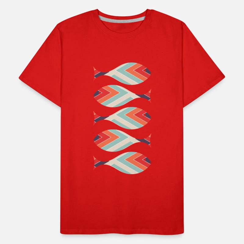 Cool fish design and geometric color pattern.