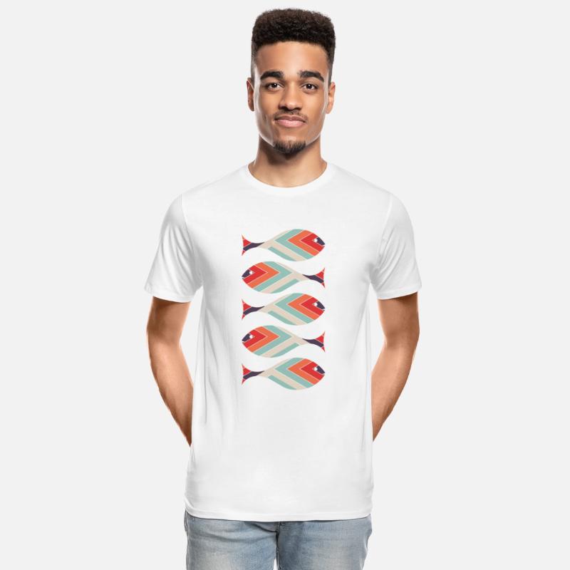 Cool fish design and geometric color pattern.