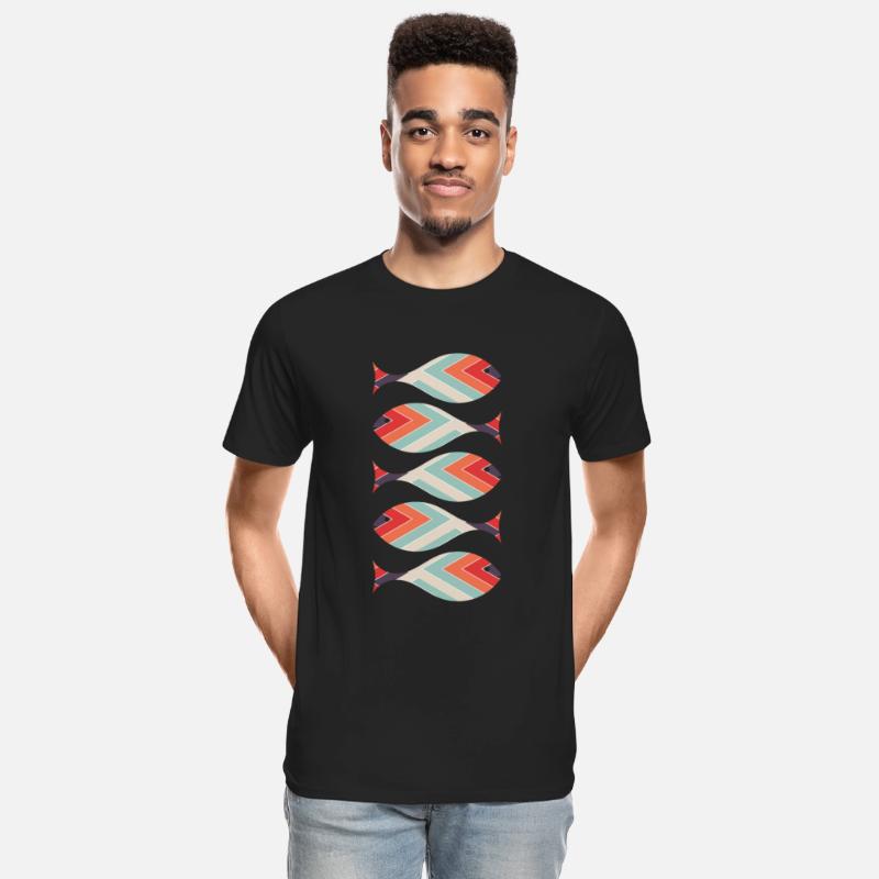 Cool fish design and geometric color pattern.