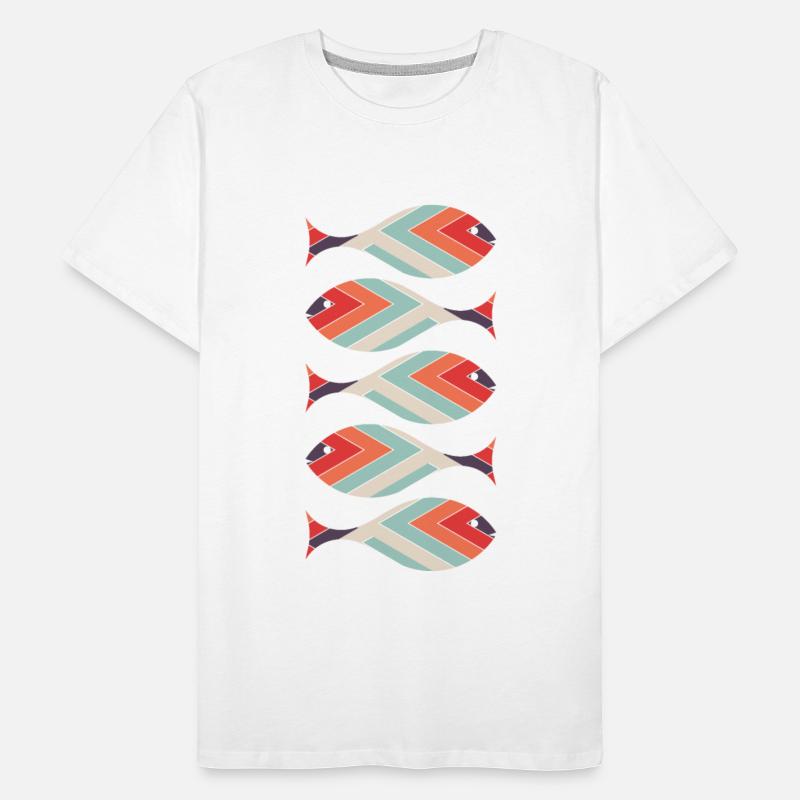Cool fish design and geometric color pattern.