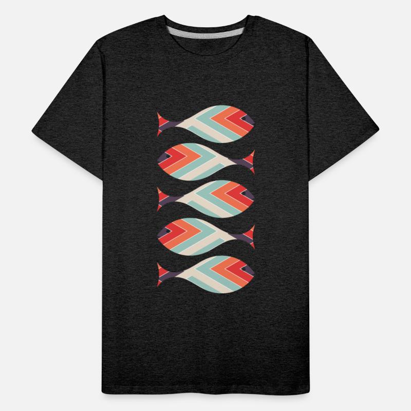 Cool fish design and geometric color pattern.