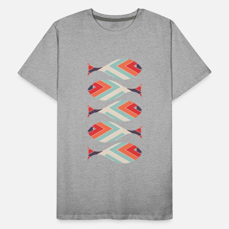 Cool fish design and geometric color pattern.