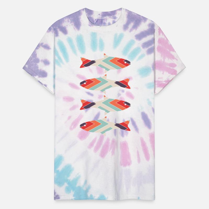Cool fish design and geometric color pattern.