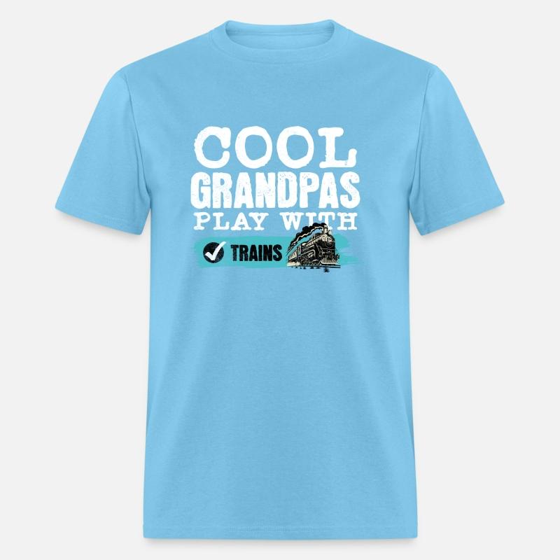 Cool Grandpas Play With Trains Locomotive Train