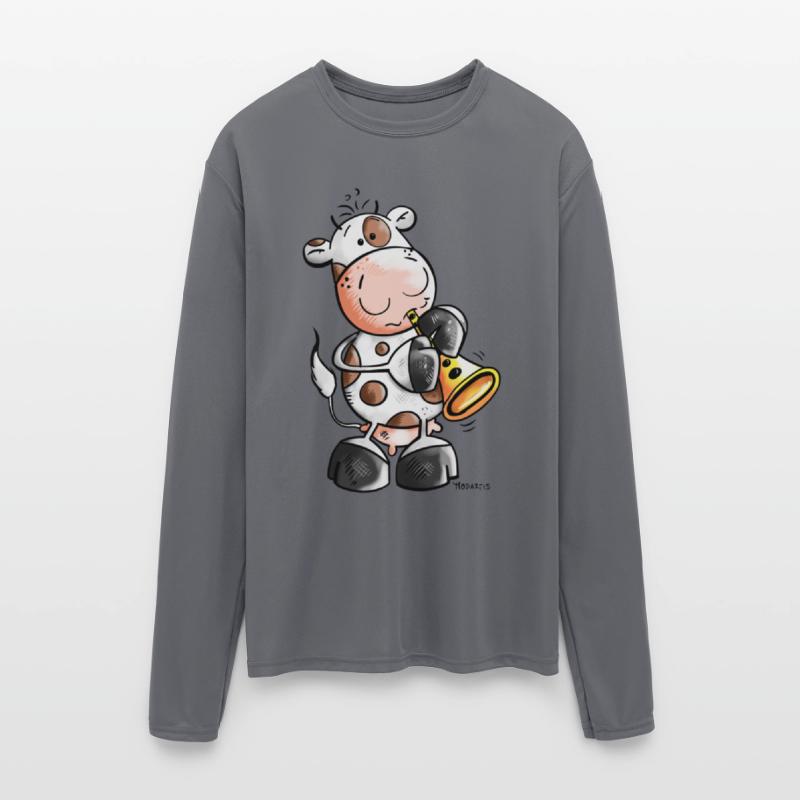 Cow playing trumpet - Music - Cartoon - Gift