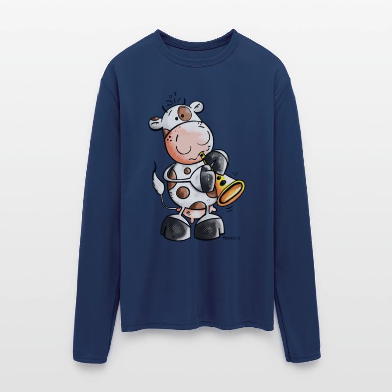 Cow playing trumpet - Music - Cartoon - Gift