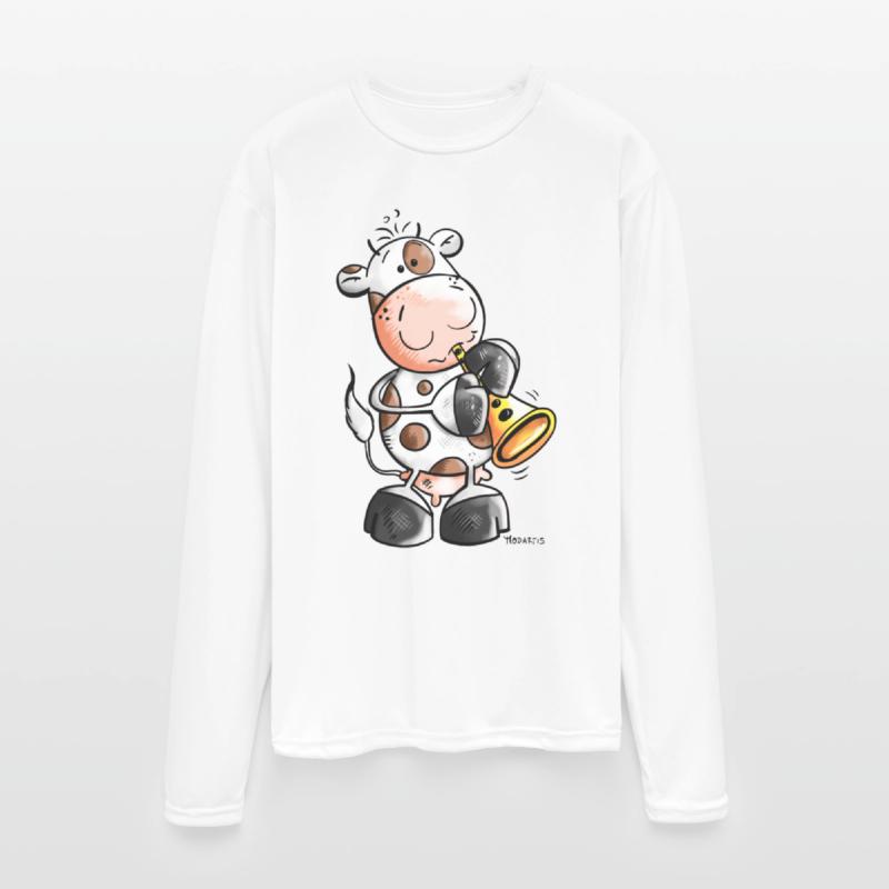 Cow playing trumpet - Music - Cartoon - Gift