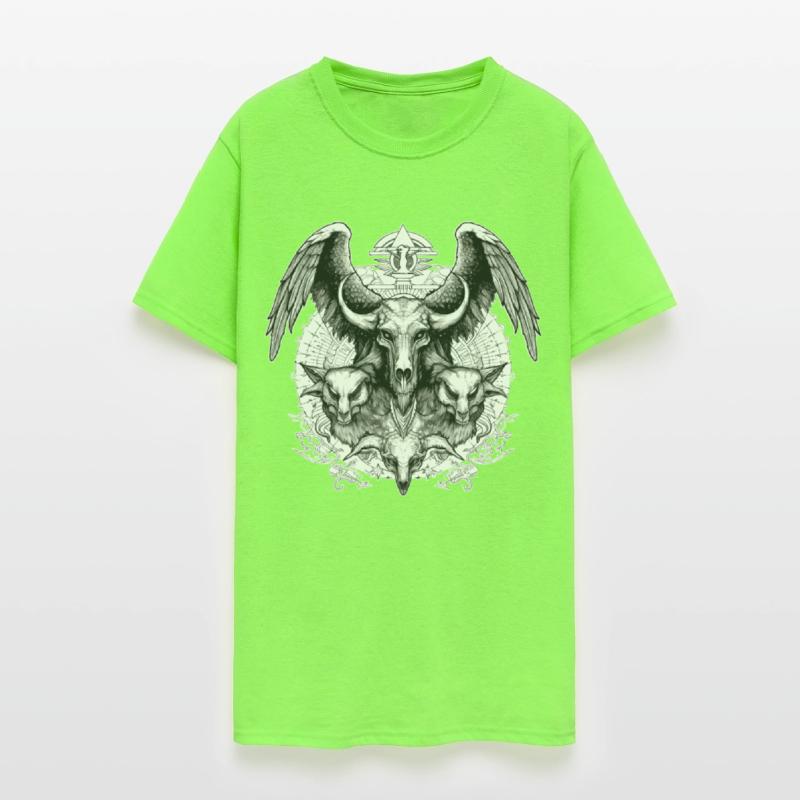 Creepy Demon Skull Occult Horror Gothic Wicca