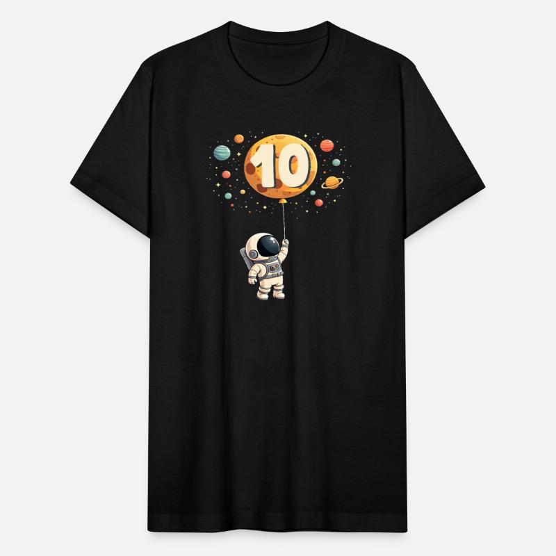 Cute Astronaut 10th Birthday Space Theme