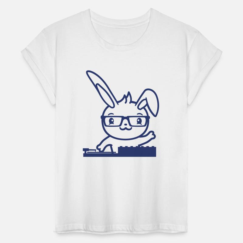 Cute Bunny DJ Rabbit Turntable Mixer Music Party