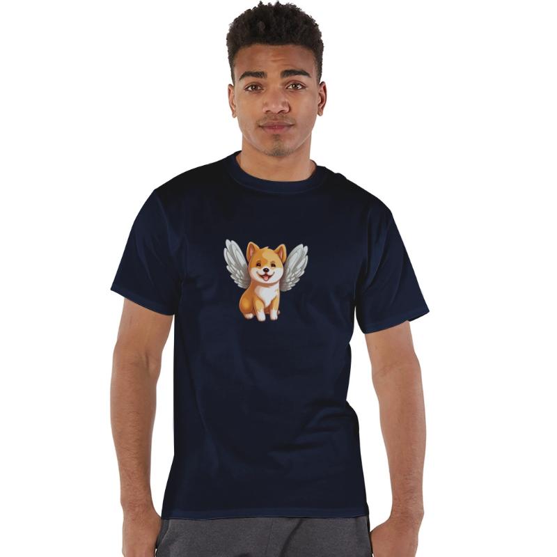 Cute cartoon-style Shiba Inu angel - perfect for