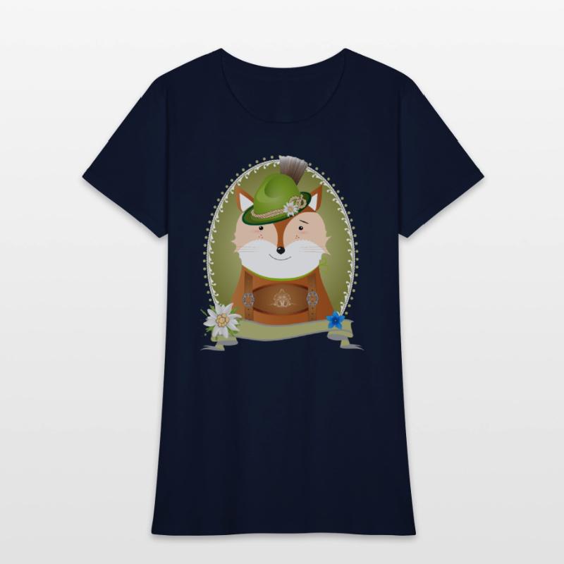 cute fox in costume with hat and leather trousers