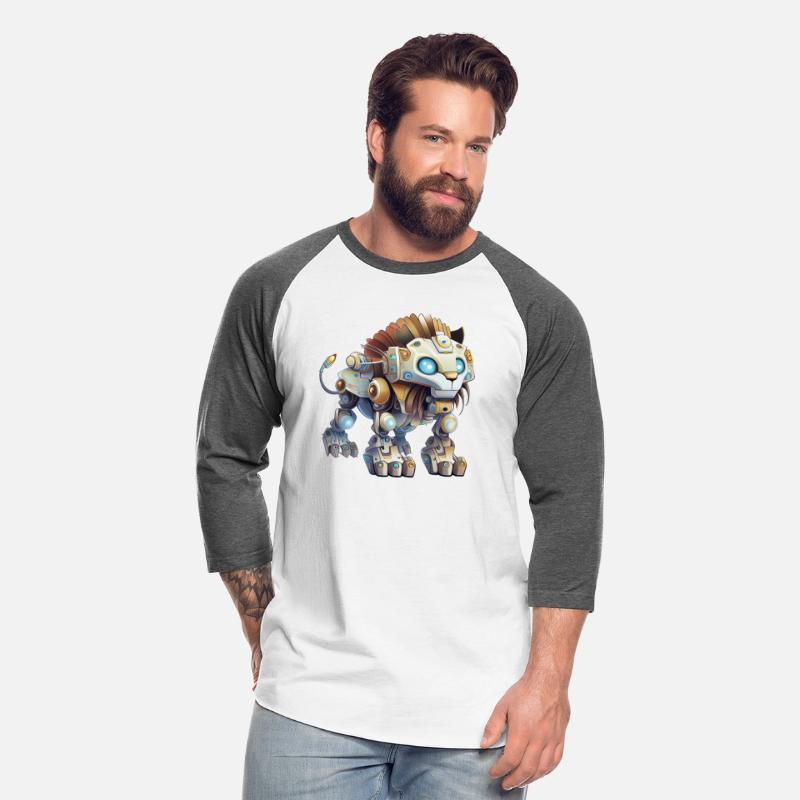 Cute Robot Lion Design for T-shirt and Sticker