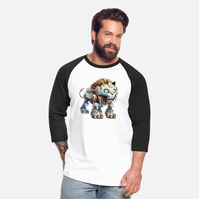 Cute Robot Lion Design for T-shirt and Sticker