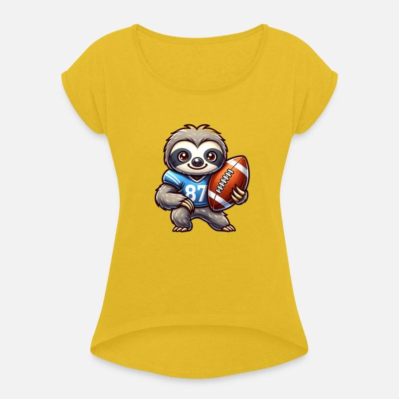 Cute Sloth Quarterback American Football Team