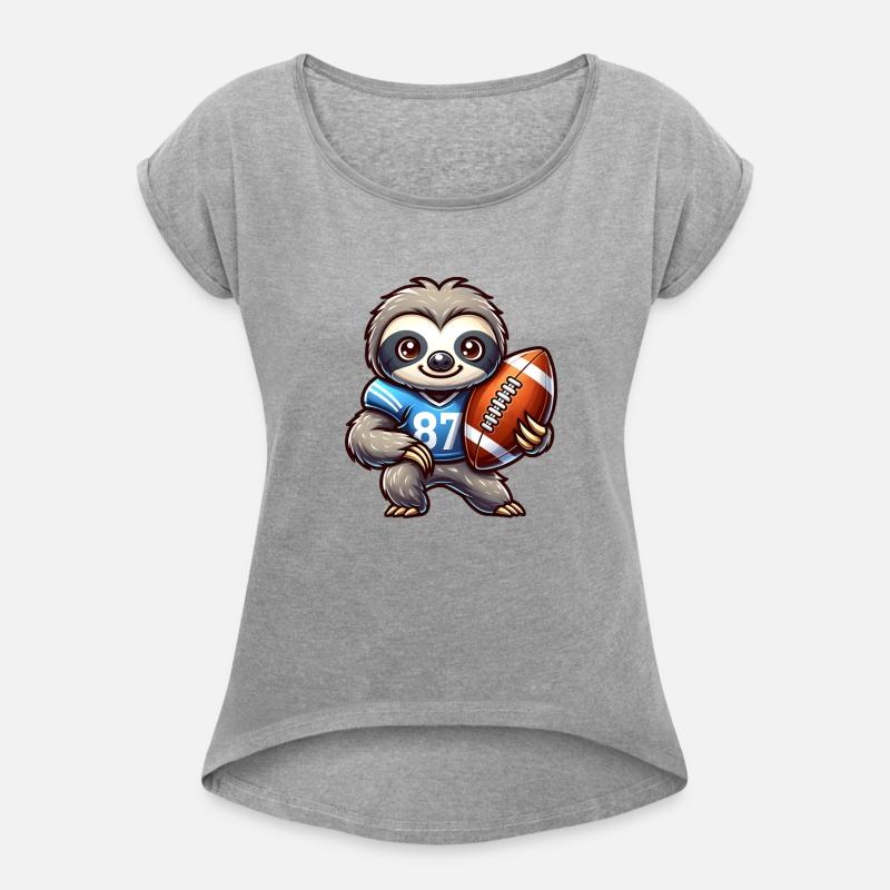 Cute Sloth Quarterback American Football Team