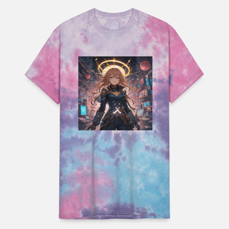 Cyberpunk Angel in a Digital Metropolis