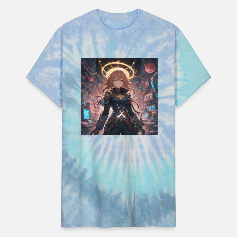 Cyberpunk Angel in a Digital Metropolis