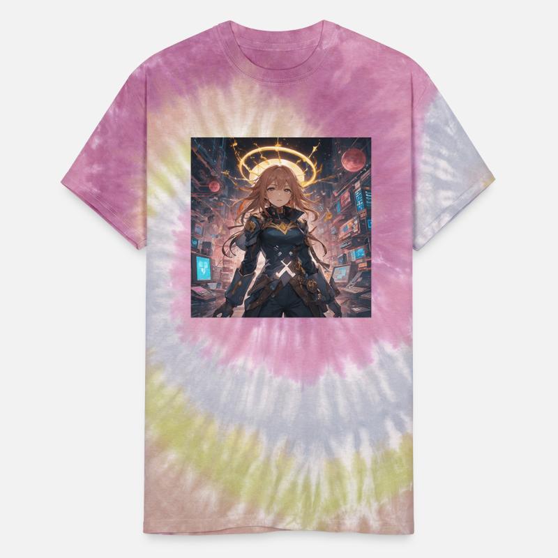 Cyberpunk Angel in a Digital Metropolis