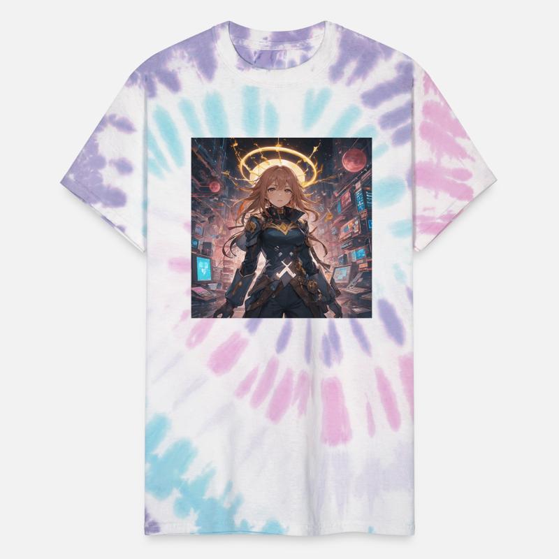 Cyberpunk Angel in a Digital Metropolis