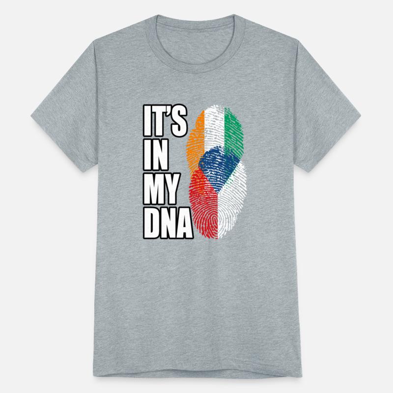 Czech And Ivorian Mix Heritage DNA Flag